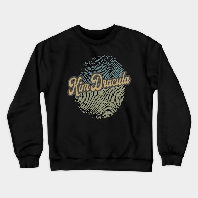 Kim Dracula Fingerprint Crewneck Sweatshirt by anotherquicksand